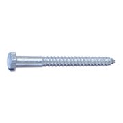 MIDWEST FASTENER Lag Screw, 1/4 in, 3 in, Steel, Hot Dipped Galvanized Hex Hex Drive, 100 PK 05559